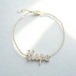 Load image into Gallery viewer, Hope Diamond Bracelet, 14k Solid Gold, Natural Diamonds, Affirmation Jewelry, Everyday Handcrafted Jewelry, Ready To Ship