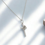 Load image into Gallery viewer, Cross Diamond Pendant, 14k Solid Gold, Natural Diamonds, IGI Certified, Religious Adjustable Necklace, Everyday Jewelry, Gift For Her