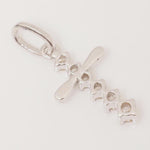 Load image into Gallery viewer, Cross Drop Diamond Pendant, 14k Solid Gold, Natural Diamonds, Religious Adjustable Necklace, Minimalist Everyday Jewelry