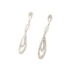 Load image into Gallery viewer, Diamond Infinity Dangle Earrings, 14k Solid Gold, Natural Diamonds, Party Drop Earrings, Bridal Wedding Jewelry, Gift for Her