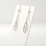 Load image into Gallery viewer, Diamond Infinity Dangle Earrings, 14k Solid Gold, Natural Diamonds, Party Drop Earrings, Bridal Wedding Jewelry, Gift for Her