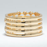 Load image into Gallery viewer, Wide Diamond Band Ring, 14k Solid Gold, Natural Diamonds, Stacking Statement Ring, Bold Eternity Ring, Wedding Band, Two Toned Ring