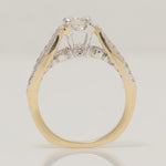 Load image into Gallery viewer, Solitaire Engagement ring, 14k Solid Gold, Natural Diamonds, Two-Toned Ring, Bridal Jewelry, Promise Ring, Wedding Diamond Band