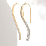 Load image into Gallery viewer, Diamond Dangle Earrings in 14k Solid Gold, Bridal Earrings, Natural Diamonds, Gift for Ready To Ship, Women's Day Gift