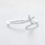 Load image into Gallery viewer, Leaf Vine Diamond Ring, 14k Solid Gold, Natural Diamonds, Stackable Floral Jewelry, Minimalist Everyday Band