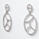 Load image into Gallery viewer, Geometric Oval Natural Diamond Drop Earrings: 14k Solid Gold, HRD Certification, Ready To Ship