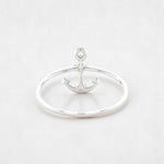 Load image into Gallery viewer, Anchor Diamond Ring, 14k Solid Gold, Natural Diamonds, Everyday Stackable Jewelry, Ready To Ship, Women's Day Gift