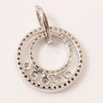 Load image into Gallery viewer, Circle Diamond Halo Pendant, 14k Solid Gold, Natural Diamonds, Bezel Set Necklace, Everyday Minimalistic Stackable Pendant