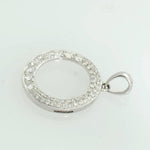 Load image into Gallery viewer, Circle Diamond Pendant Necklace, 14k Solid Gold, Natural Diamonds, Everyday Jewelry, Karma Pendant, Stacking Pendant, Gift for Her