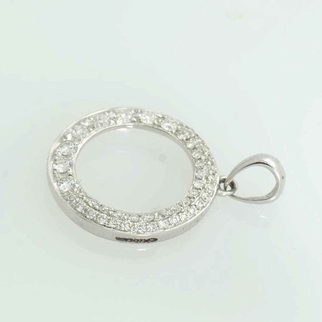 Circle Diamond Pendant Necklace, 14k Solid Gold, Natural Diamonds, Everyday Jewelry, Karma Pendant, Stacking Pendant, Gift for Her