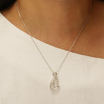 Load image into Gallery viewer, Floral Vine Natural Diamond Pendant: 14k Solid Gold Everyday Stacking Necklace, Certified Jewelry