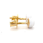 Load image into Gallery viewer, Kids Enameled Diamond Stud Earrings, 14k Solid Gold, Natural Diamonds, Everyday Jewelry, Gift for girls, Ready To Ship, HRD Certified