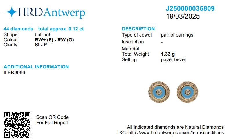 Evil Eye Diamond Kids Earrings, 14k Solid Gold Enamel Studs, Natural Diamond, Everyday jewelry, Gift for girl, Ready To Ship, HRD Certified