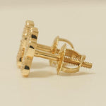 Load image into Gallery viewer, Kids Dog Paw Diamond Earrings, 14k Solid Gold, Natural Diamonds, Pet Lover Jewelry, Gift for toddlers/girls/kids, Ready To Ship