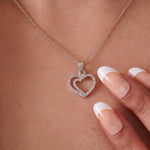 Load image into Gallery viewer, Heart Diamond Pendant, 14k Solid Gold, Natural Diamonds, Love Layering Minimalist Chain Necklace, Everyday Stackable Jewelry, Gift for Her