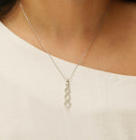 Load image into Gallery viewer, Linking Geometric Natural Diamond Pendant: 14k Solid Gold Everyday Minimalist Necklace, Certified Jewelry