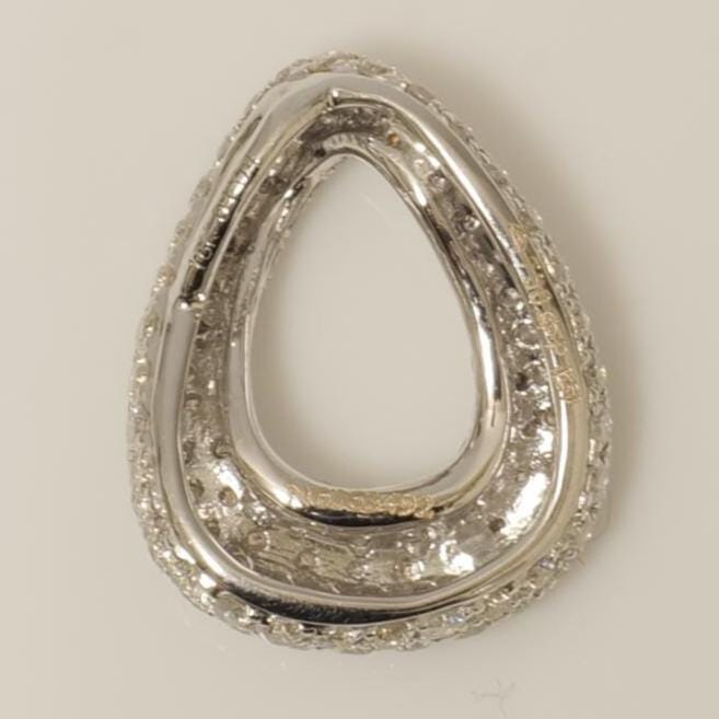 Teardrop Diamond Pendant, 14k Solid Gold, Natural Diamond, Pavé Drop Necklace, Stackable Minimalistic Necklace, Ready To Ship, IGI Certified