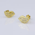 Load image into Gallery viewer, Kids Bird Diamond Stud Earrings, 14k Solid Gold, Natural Diamonds, Kids Animal jewelry, Gift for toddlers/girls/kids, Ready To Ship