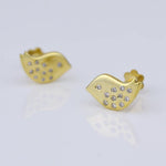 Load image into Gallery viewer, Kids Bird Diamond Stud Earrings, 14k Solid Gold, Natural Diamonds, Kids Animal jewelry, Gift for toddlers/girls/kids, Certified Jewelry