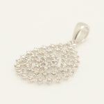 Load image into Gallery viewer, Teardrop Diamond Pendant, 14k Solid Gold, Natural Diamonds, Celestial Statement Necklace, Layering Cocktail Pendant, Floral Lattice Pendant