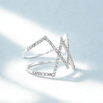 Load image into Gallery viewer, Criss Cross Diamond Ring, 14k Solid Gold, Natural Diamonds, Everyday Wear Jewelry, Ready To Ship, Women's Day Gift