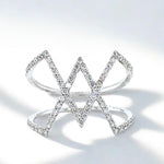 Load image into Gallery viewer, Criss Cross Diamond Ring, 14k Solid Gold, Natural Diamonds, Everyday Wear Jewelry, Ready To Ship, Women's Day Gift