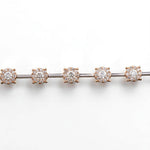 Load image into Gallery viewer, Solitaire Tennis Bracelet, 14K Solid Gold, Natural Diamonds, Cluster Linking Bracelet, Stackable Bracelet, Statement Minimalistic Jewelry