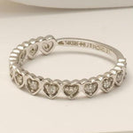 Load image into Gallery viewer, Heart Eternity Diamond Band Ring, 14k Solid Gold, Natural Diamonds, Everyday Jewelry, Stackable Minimalistic Ring, Ready To Ship