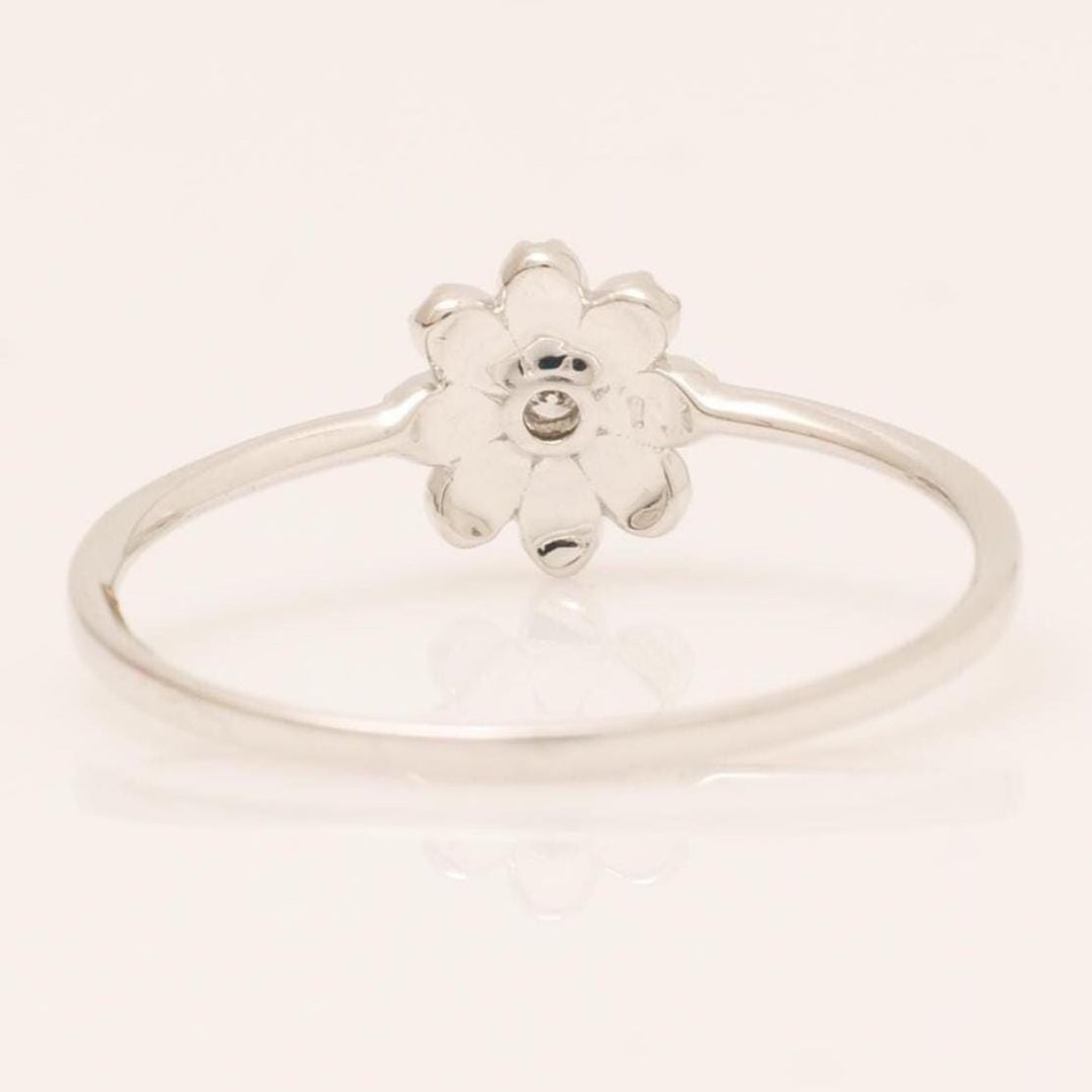Flower Diamond Ring, 14k Solid Gold, IGI Certified, Natural Diamonds, Stackable Ring, Everyday Floral Ring, Minimalist Jewelry, Gift For Her