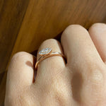Load image into Gallery viewer, Halo Marquise Diamond Ring, 14K Solid Gold, Natural Diamonds, Everyday Minimalistic Jewelry, Stackable Ring, Ready To Ship
