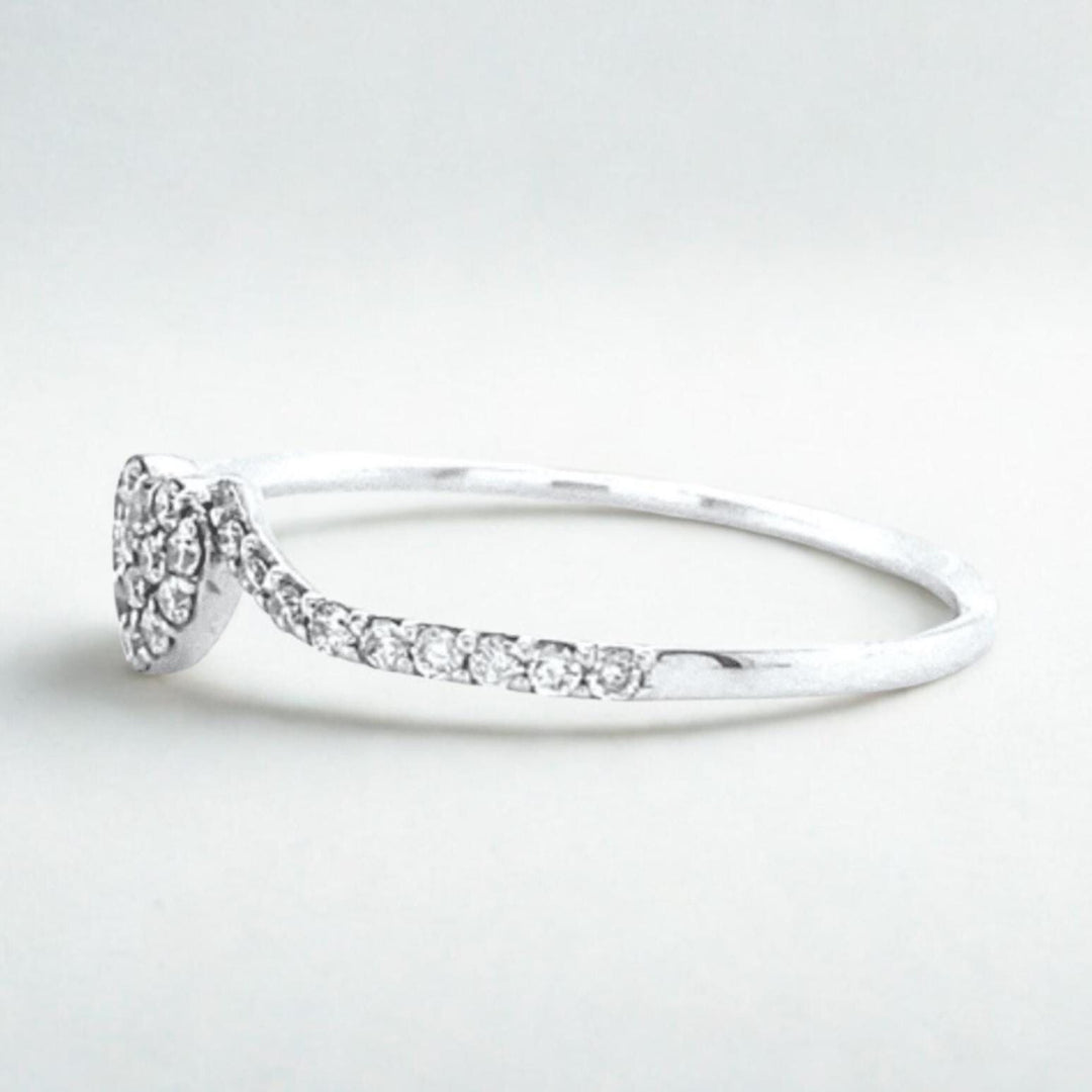 Heart Diamond Ring, 14k Solid Gold, Natural Diamonds, Proposal Ring, , Everyday Jewelry, Ready To Ship, Women's Day Gift