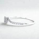 Load image into Gallery viewer, Heart Diamond Ring, 14k Solid Gold, Natural Diamonds, Proposal Ring, , Everyday Jewelry, Ready To Ship, Women's Day Gift