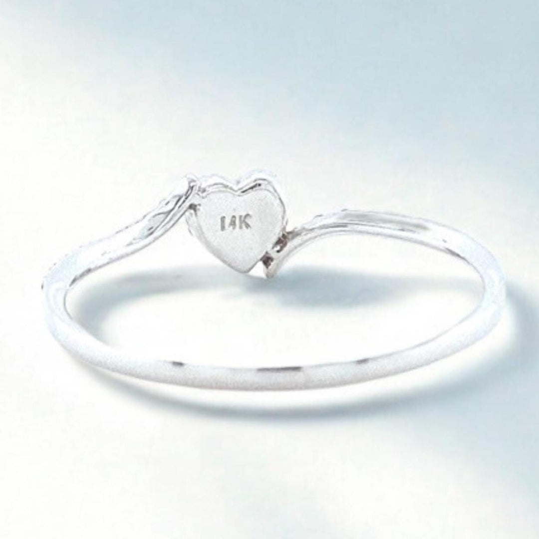Heart Diamond Ring, 14k Solid Gold, Natural Diamonds, Proposal Ring, , Everyday Jewelry, Ready To Ship, Women's Day Gift