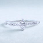 Load image into Gallery viewer, Rhombus Diamond Ring, 14k Solid Gold, Natural Diamonds, Stackable Ring, Everyday Geometric Jewelry, Ready To Ship, Women's Day Gift