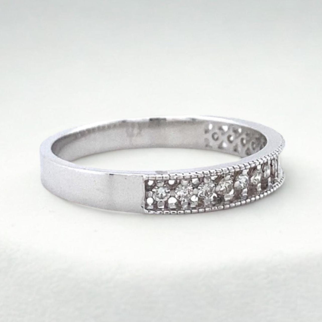 Round Diamond Eternity Band Ring, 14k Solid Gold, Natural Diamonds, Supporting Stacking Band, Everyday Minimalistic Jewelry, Ready To Ship