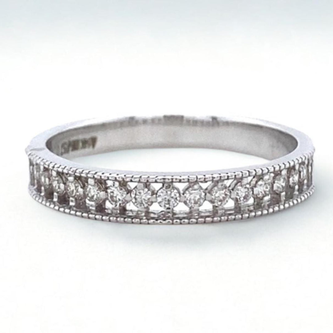 Round Diamond Eternity Band Ring, 14k Solid Gold, Natural Diamonds, Supporting Stacking Band, Everyday Minimalistic Jewelry, Ready To Ship