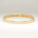 Load image into Gallery viewer, Bar Diamond Bangle Bracelet, 14k Solid Gold, Natural Diamonds, Baguette Illusion Set Cuff, Geometric Cluster Statement Bracelet