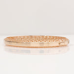 Load image into Gallery viewer, Filigree Natural Diamond Channel Bangle Bracelet: 14k Solid Gold Wedding Statement Jewelry, Certified Jewelry