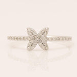 Load image into Gallery viewer, Butterfly Diamond Ring, 14k Solid Gold, IGI Certified, Natural Diamonds, Everyday Stackable Rings, Minimalist Jewelry, Gift for Her