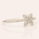 Load image into Gallery viewer, Butterfly Diamond Ring, 14k Solid Gold, IGI Certified, Natural Diamonds, Everyday Stackable Rings, Minimalist Jewelry, Gift for Her