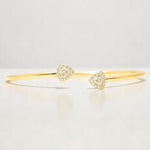 Load image into Gallery viewer, Cuff Diamond Bracelet in 18K Gold, Natural Diamonds, Stacking Bracelet, Ready To Ship, Women's Day Gift