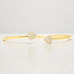 Load image into Gallery viewer, Cuff Diamond Bracelet in 18K Gold, Natural Diamonds, Stacking Bracelet, Ready To Ship, Women's Day Gift