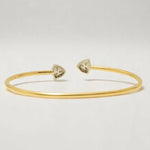 Load image into Gallery viewer, Cuff Diamond Bracelet in 18K Gold, Natural Diamonds, Stacking Bracelet, Ready To Ship, Women's Day Gift