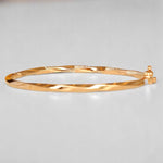 Load image into Gallery viewer, Diamond Cuff Bracelet In 14k Solid Gold, Twisted Sleek Bracelet With Natural Diamonds, Ready To Ship, Women's Day Gift