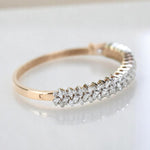 Load image into Gallery viewer, Floral Diamond Bracelet In 14k Solid Gold, Cluster Half Eternity Bracelet With Marquise Natural Diamonds, Ready To Ship, Women's Day Gift