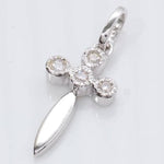 Load image into Gallery viewer, Cross Diamond Pendant, 14k Solid Gold, Natural Diamonds, Religious Adjustable Necklace, Everyday Jewelry, Minimalistic Stacking Pendant