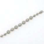 Load image into Gallery viewer, Round & Oval Link Tennis Bracelet, 14K Solid Gold, Natural Diamond, Halo Cluster Set Bracelet, Stackable Jewelry, Everyday Illusion Bracelet