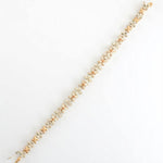 Load image into Gallery viewer, Floral Link Natural Diamond Tennis Bracelet; 14k Solid Gold Two-Toned Flower Jewellery, Certified Jewelry