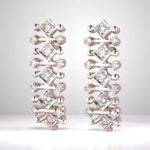 Load image into Gallery viewer, Pearl Drop Diamond Earrings, 14K Solid Gold, Natural Diamonds, Detachable Drops, Everyday Bridal Jewlery, Evening Drop Earrings