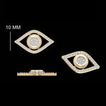 Load image into Gallery viewer, Evil Eye Natural Diamond Cluster Charm: 14k Solid Gold Dual Tone Everyday Stacking Pendant, Certified Jewelry